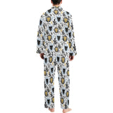 Lion Pattern Print Design 05 Men's Long Pajama Set