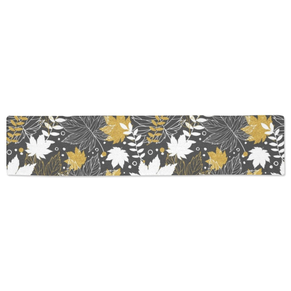 Beautiful gold autumn maple leaf pattern Table Runner
