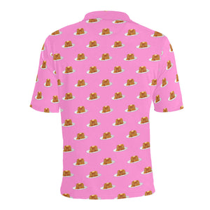 Pancake Pattern Print Design 04 Men's All Over Print Polo Shirt