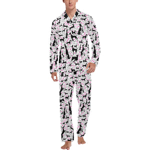 Greyhound Pattern Print Design 02 Men's Long Pajama Set