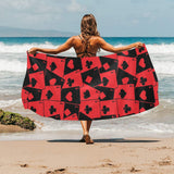 Casino Cards Suits Pattern Print Design 02 Beach Towel