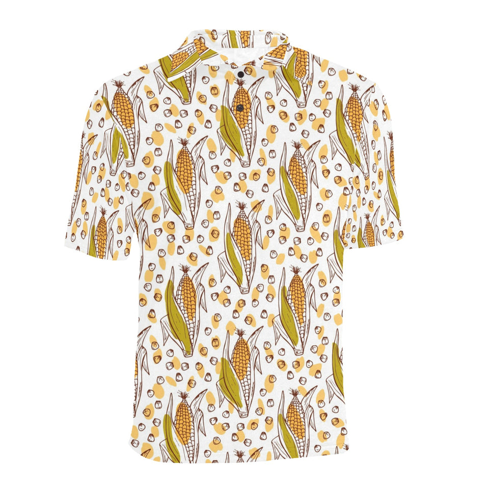 Corn Pattern Print Design 02 Men's All Over Print Polo Shirt