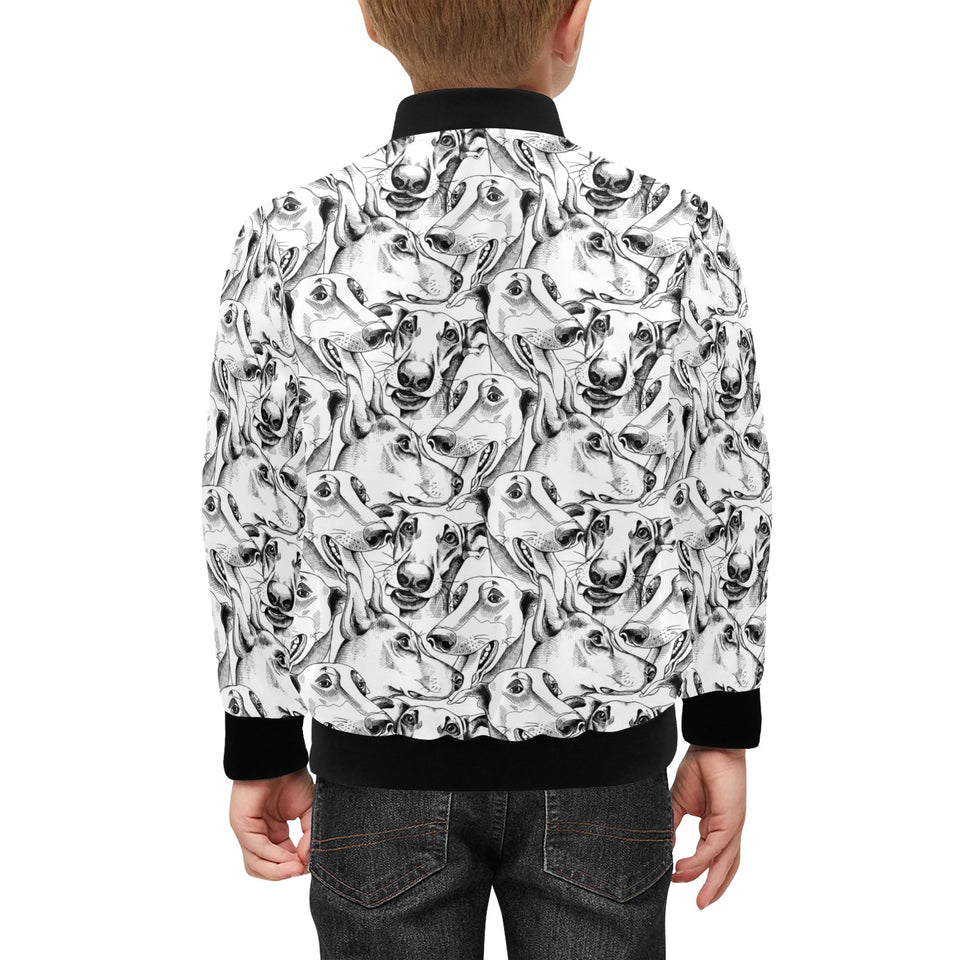 Greyhound Pattern Print Design 01 Kids' Boys' Girls' Bomber Jacket