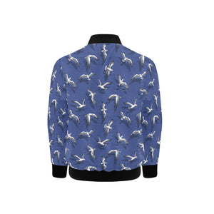 Seagull Pattern Print Design 03 Kids' Boys' Girls' Bomber Jacket