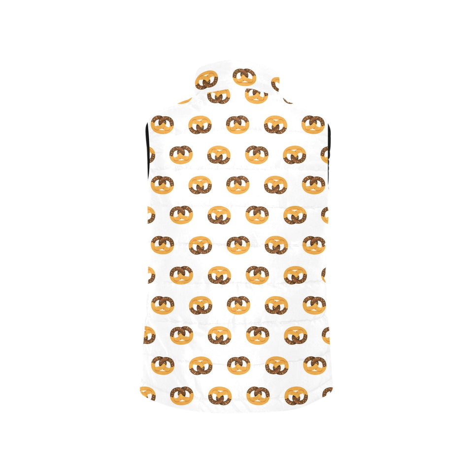 Pretzels Pattern Print Design 02 Men's Padded Vest