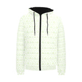 Cucumber pattern background Men's Padded Hooded Jacket