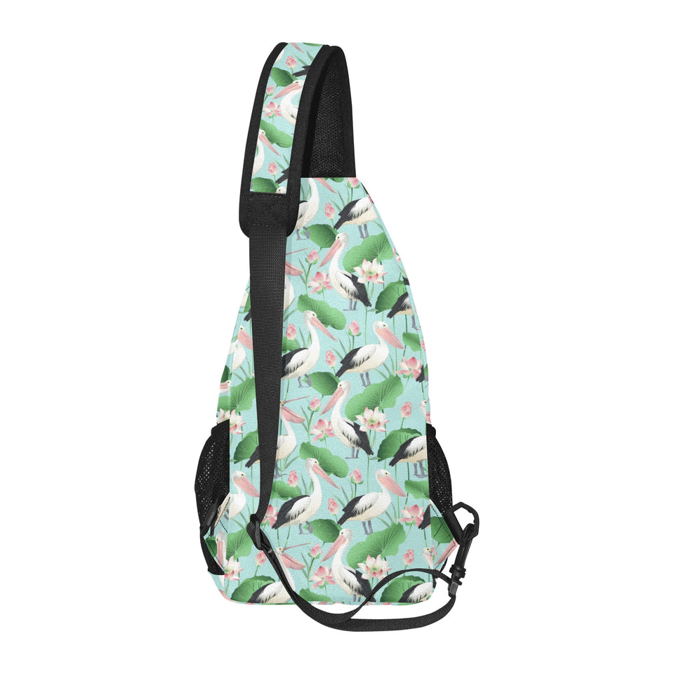 Pelican Pattern Print Design 01 All Over Print Chest Bag