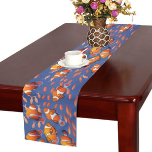 Clown Fish Pattern Print Design 04 Table Runner