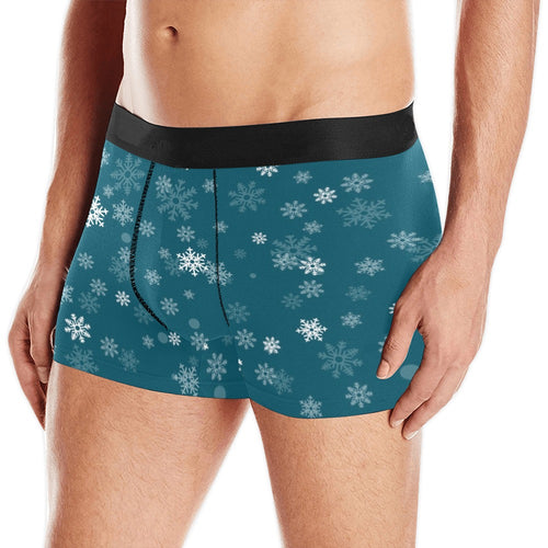 Snowflake pattern dark background Men's All Over Print Boxer Briefs Men's Underwear