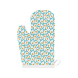 Fried Eggs Pattern Print Design 04 Heat Resistant Oven Mitts
