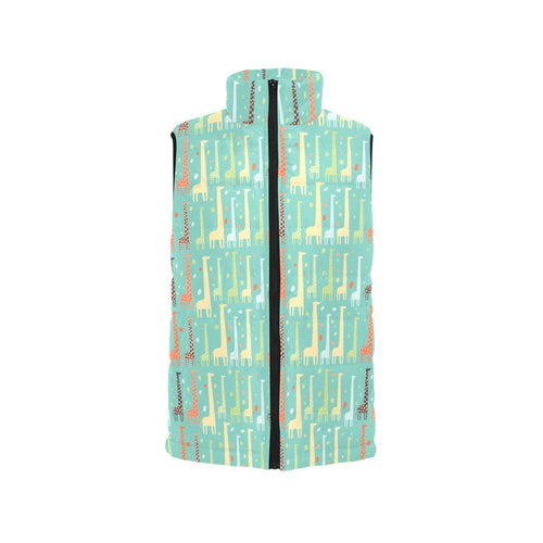 Giraffe Pattern Print Design 01 Men's Padded Vest