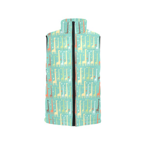 Giraffe Pattern Print Design 01 Men's Padded Vest