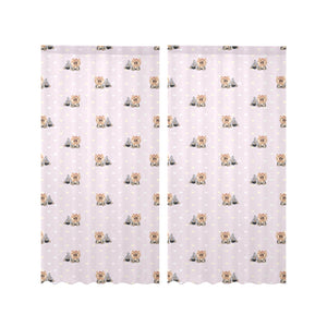 Yorkshire Terrier Pattern Print Design 02 Gauze Curtain