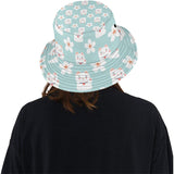 Maneki neko cat sakura Unisex Bucket Hat