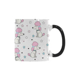 Cute poodle dog star pattern Morphing Mug Heat Changing Mug