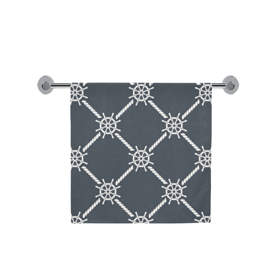 nautical steering wheel rope pattern Bath Towel