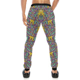 Cute yellow monkey leaves pattern Unisex Casual Sweatpants
