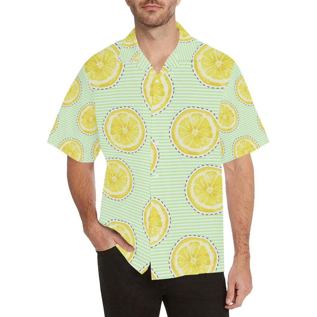 slice of lemon pattern Men's All Over Print Hawaiian Shirt