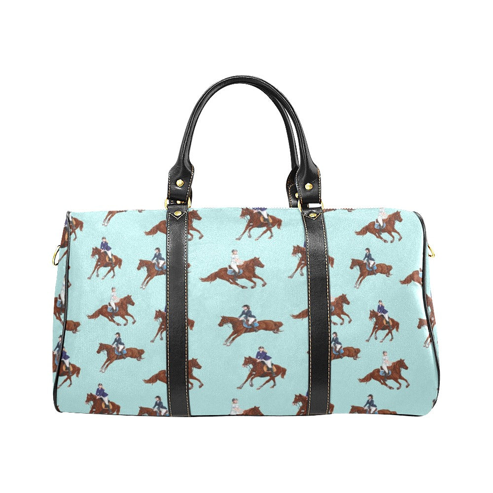 Horses running horses rider pattern Travel Bag