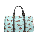 Horses running horses rider pattern Travel Bag
