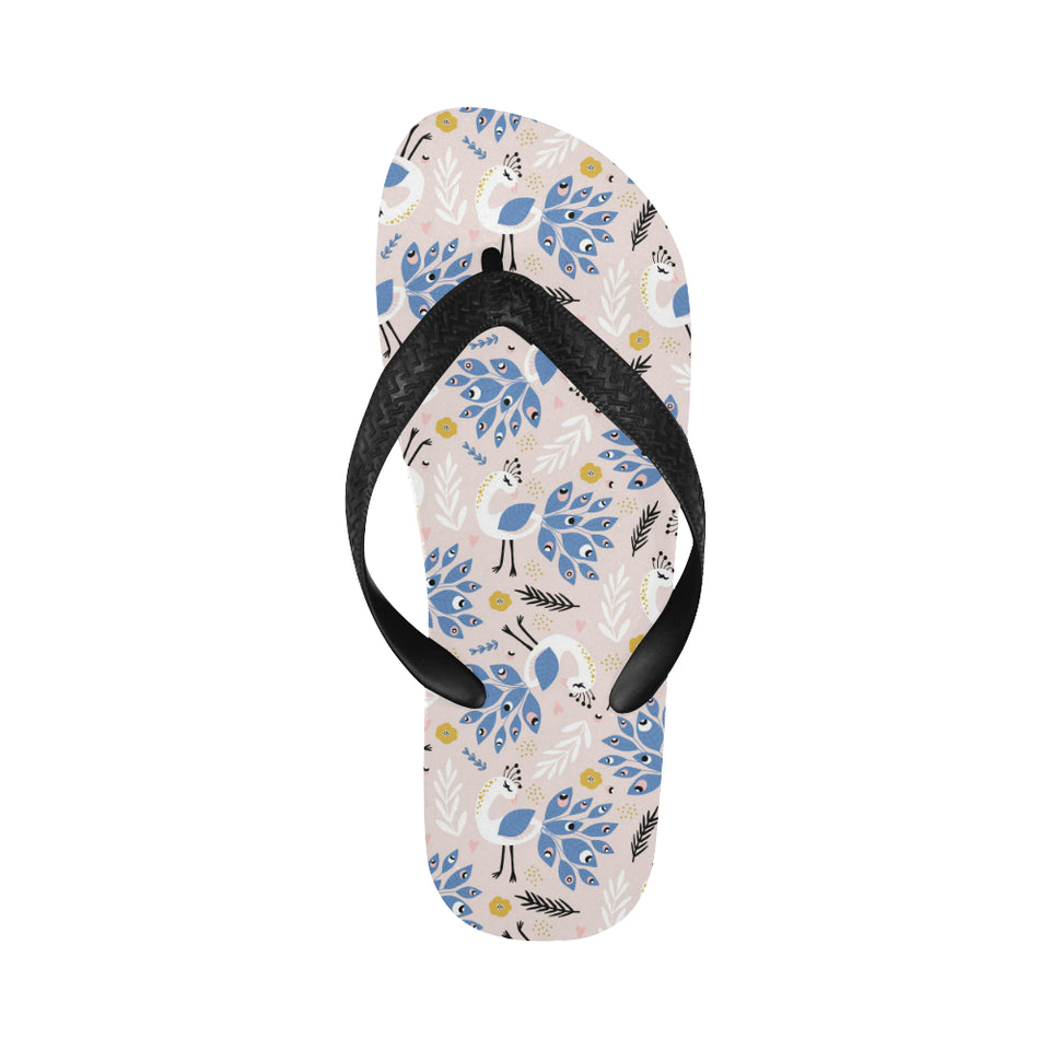 Cute peacock pattern Unisex Flip Flops