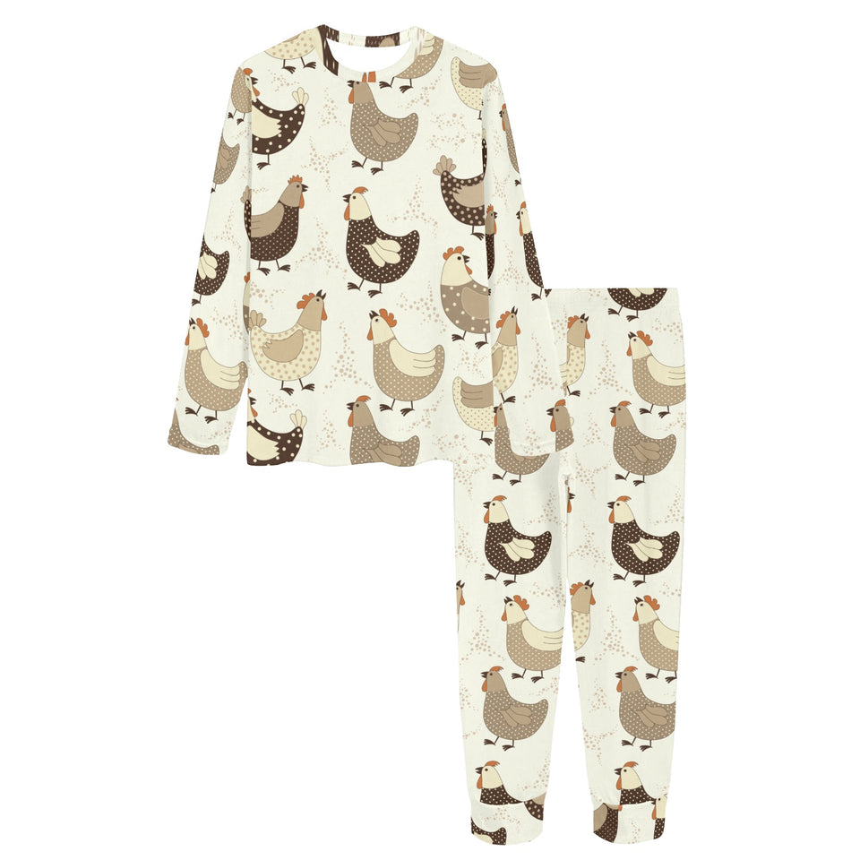 Cute rooster chicken cock Women's All Over Print Pajama Set