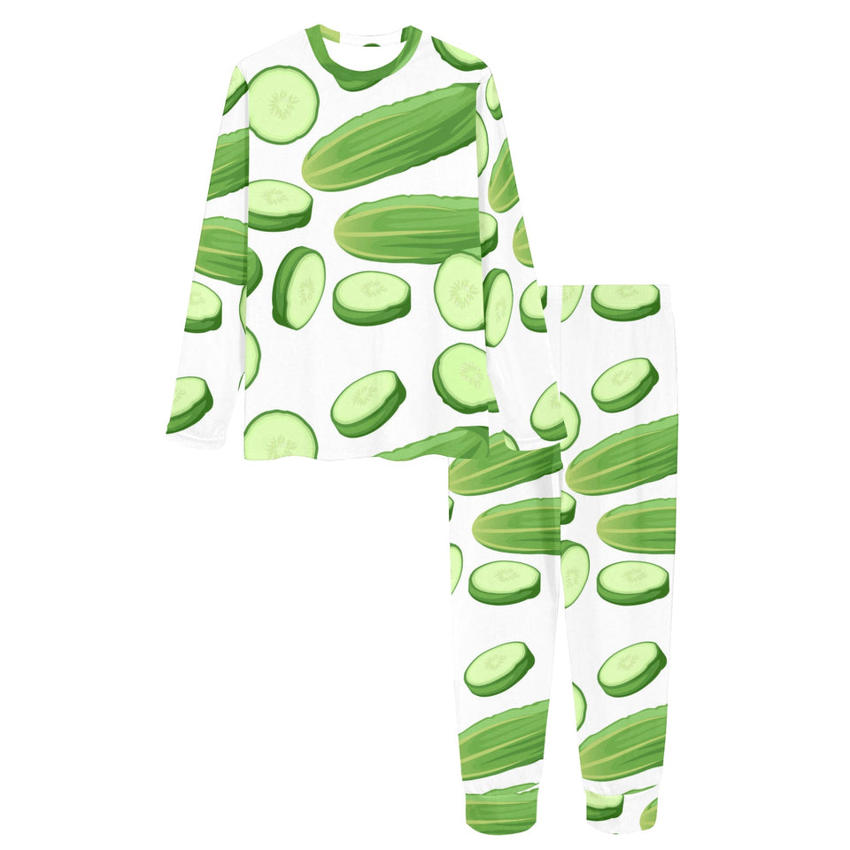 cucumber whole slices pattern Women's All Over Print Pajama Set
