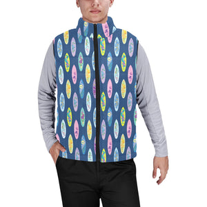 Surfboard Pattern Print Design 03 Men's Padded Vest