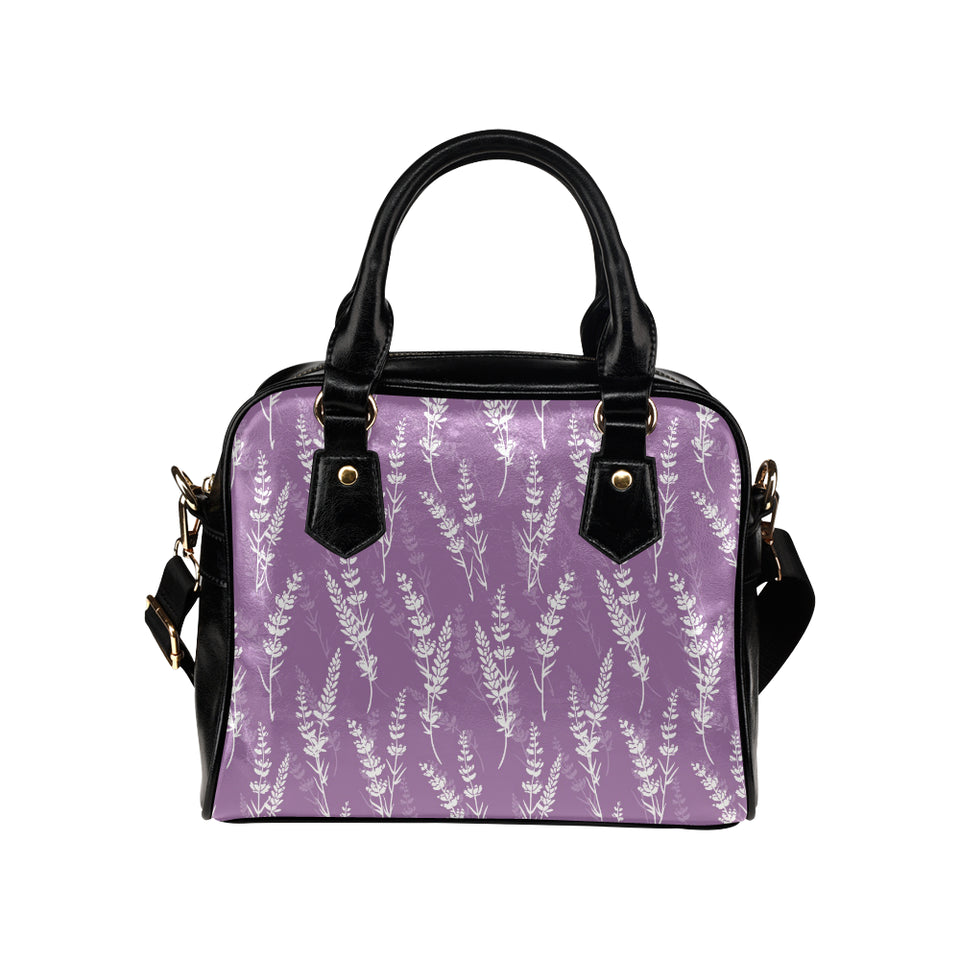 Lavender flowers purple pattern Shoulder Handbag