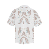 Cute sea otters pattern Men's All Over Print Hawaiian Shirt