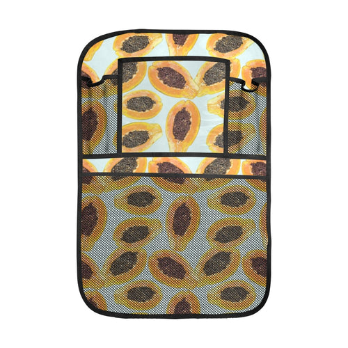 Watercolor papaya pattern Car Seat Back Organizer