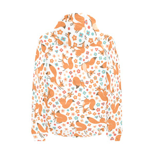 Squirrel Pattern Print Design 05 Men's Padded Hooded Jacket