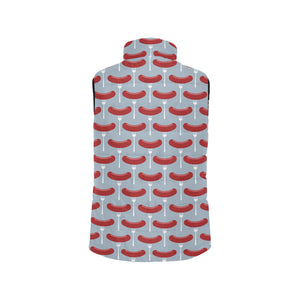 Sausage Pattern Print Design 02 Women's Padded Vest