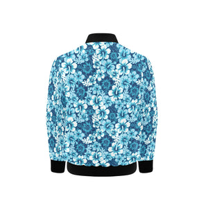Hibiscus Pattern Print Design 03 Kids' Boys' Girls' Bomber Jacket