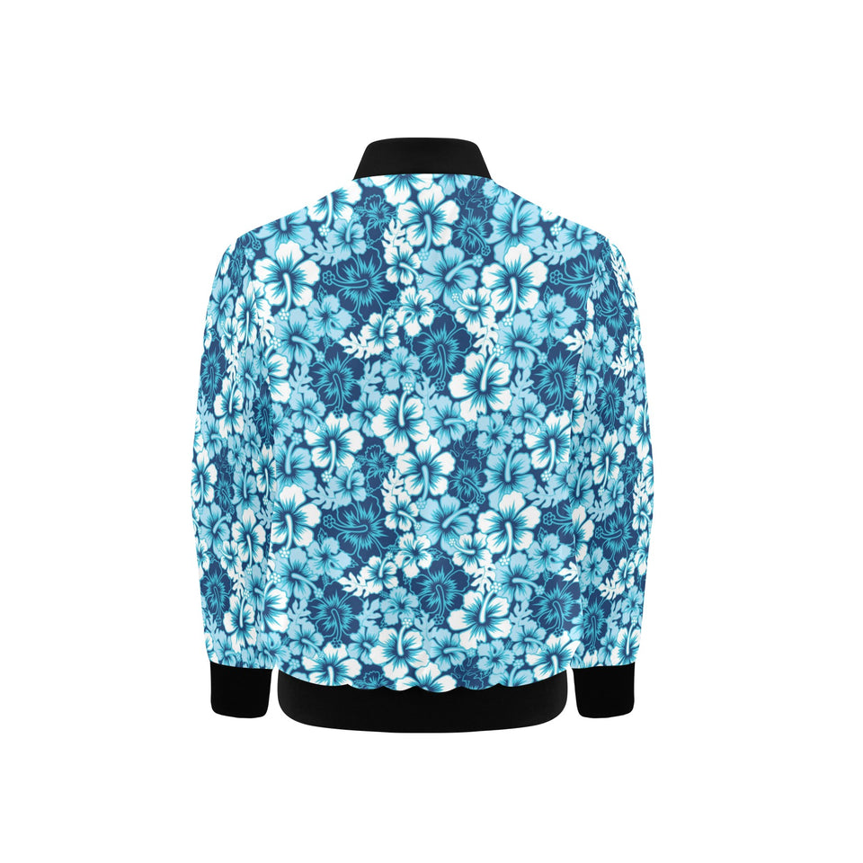 Hibiscus Pattern Print Design 03 Kids' Boys' Girls' Bomber Jacket