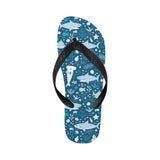 Cute shark pattern Unisex Flip Flops