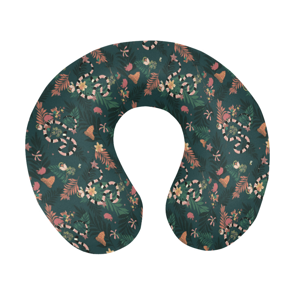 Snake forest pattern U-Shaped Travel Neck Pillow
