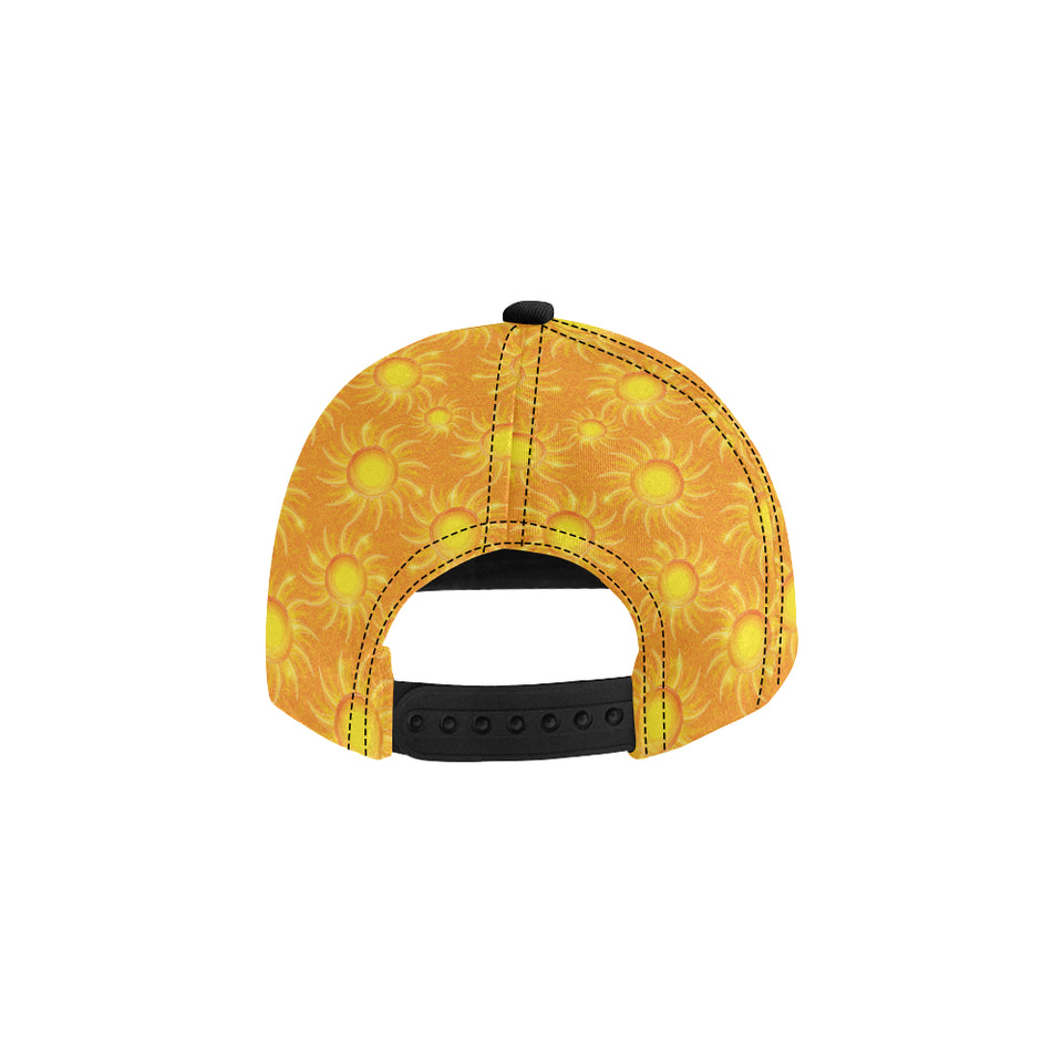 Sun orange background All Over Print Snapback Cap