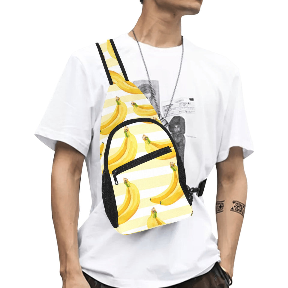 Banana pattern blackground All Over Print Chest Bag