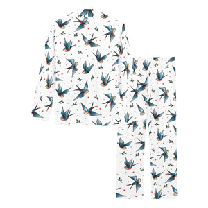 Swallow Pattern Print Design 04 Women's Long Pajama Set