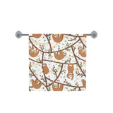 Sloths hanging on the tree pattern Bath Towel