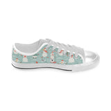 Cute snowman pattern Men's Low Top Shoes White