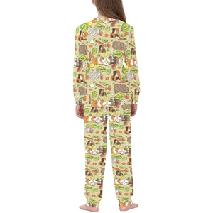 Guinea Pig Pattern Print Design 04 Kids' Boys' Girls' All Over Print Pajama Set