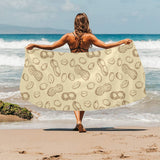 hand drawn peanuts pattern Beach Towel