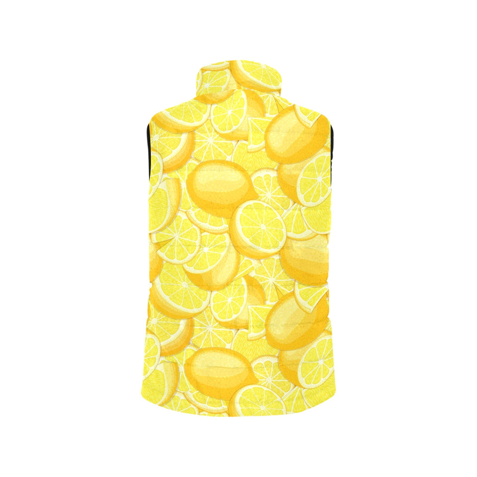 lemon pattern Women's Padded Vest