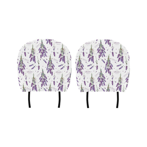 lavender flower design pattern Car Headrest Cover