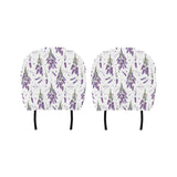 lavender flower design pattern Car Headrest Cover