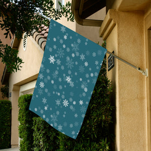 Snowflake pattern dark background House Flag Garden Flag