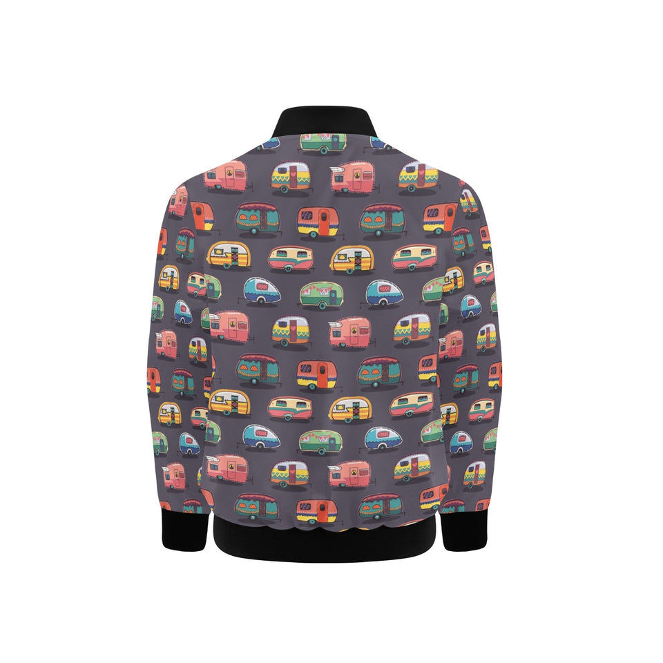 Camper Van Pattern Print Design 02 Kids' Boys' Girls' Bomber Jacket