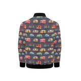 Camper Van Pattern Print Design 02 Kids' Boys' Girls' Bomber Jacket